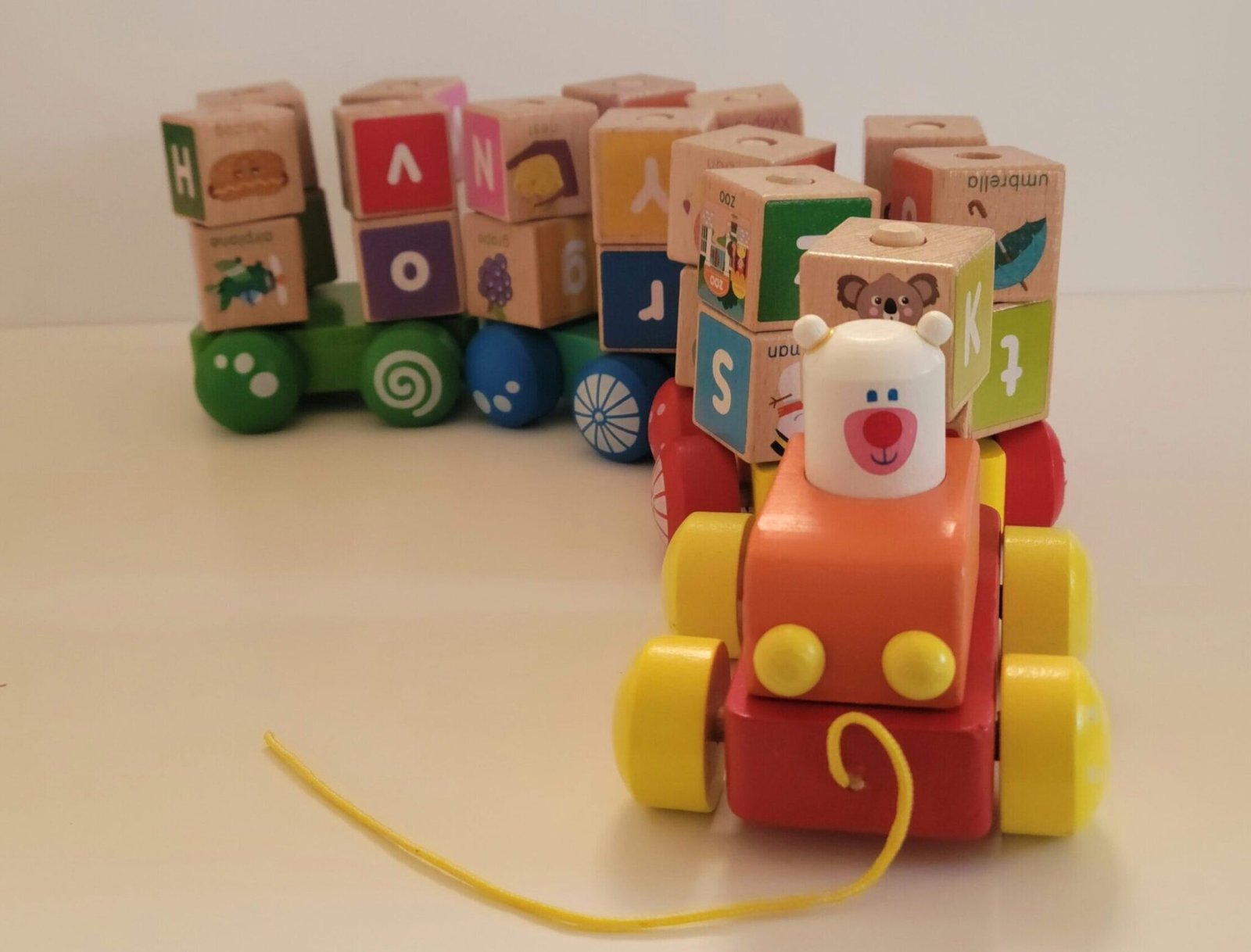 Wooden Train and Alphabet blocks