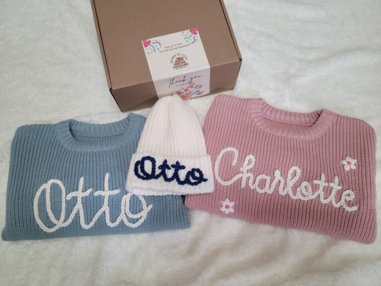blue-pink sweater